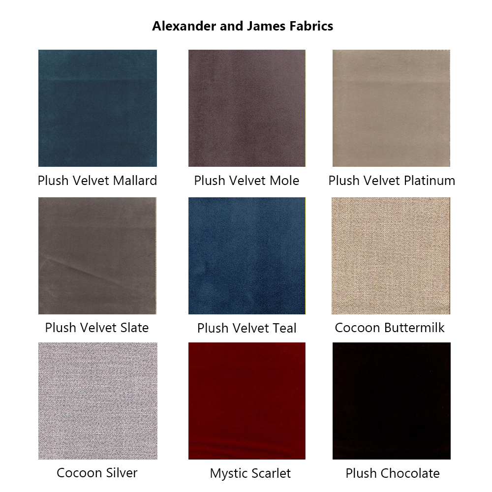Alexander and James Victoria Stool In Fabric Kings